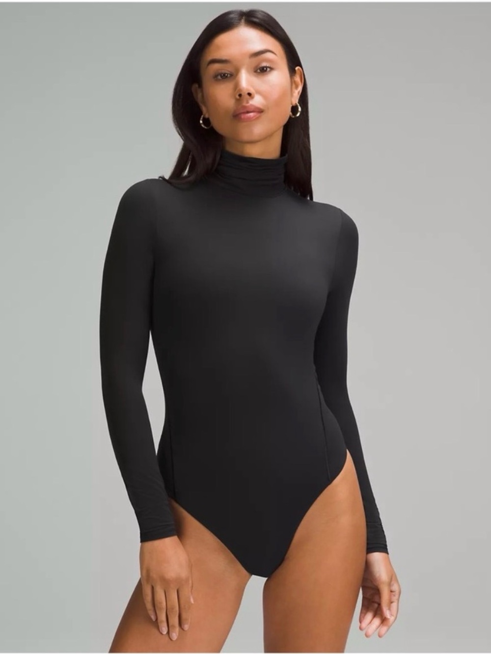 lululemon Wundermost Black Long-Sleeve Turtleneck Bodysuit